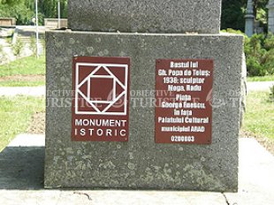 Bustul lui Gh. Popa din Teius